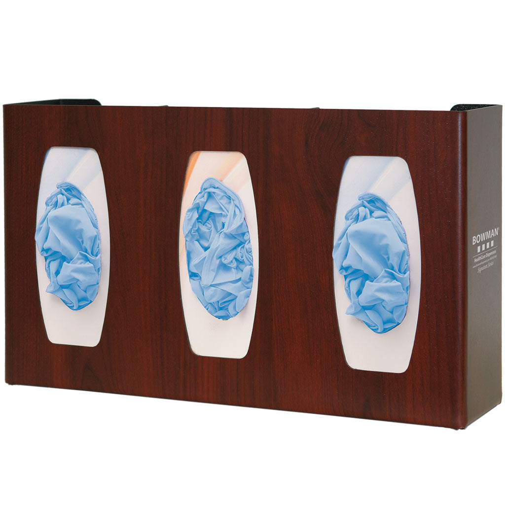 Bowman Glove Box Dispenser Divided Vertical/Horizontal Cherry ABS