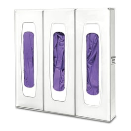 Bowman Dispensers Bowman PETG Extra Tall Triple Glove Box Dispenser • 15.7"W x 2.95"D x 16.1"H