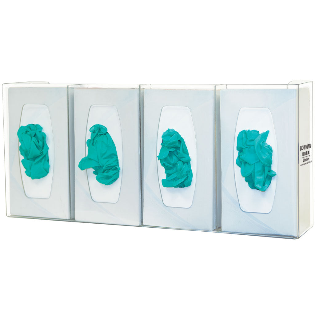 Bowman Glove Box Dispenser Divided Vertical/Horizontal PETG Clear Secondary image