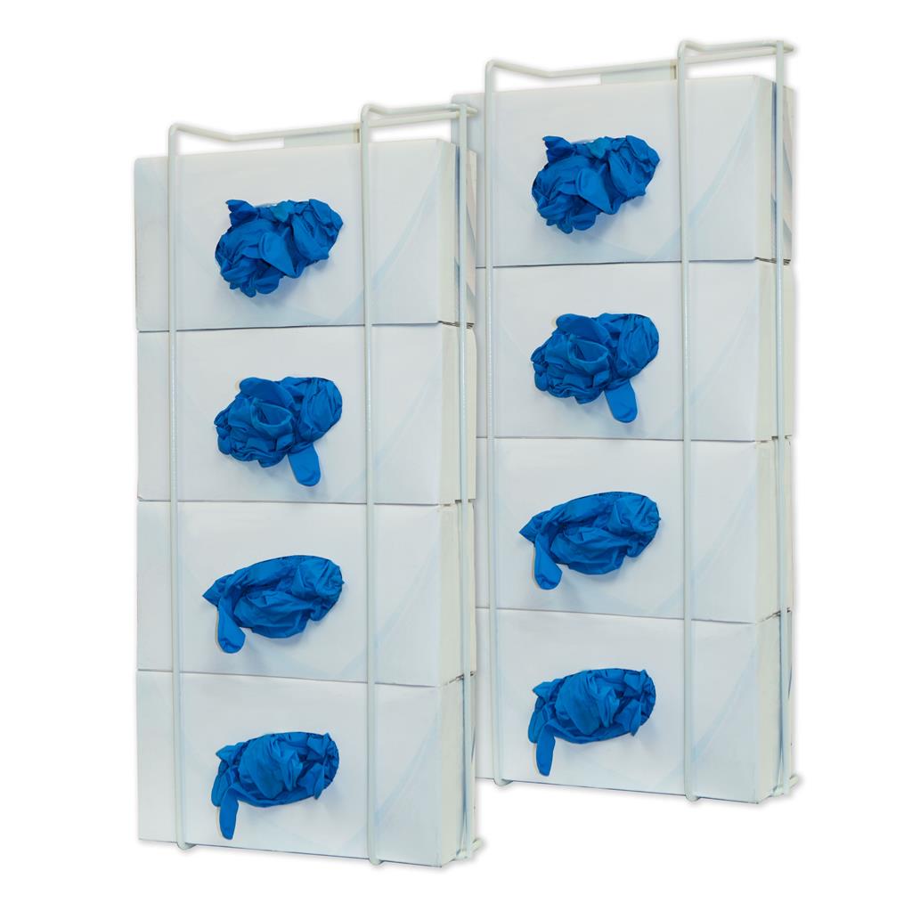 Bowman Glove Box Dispenser Vertical/Horizontal Wire White