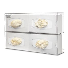 Bowman Dispensers Bowman PETG Glove Box Dispenser, Premium Quad • 20.1"W x 3.95"D x 11.3"H