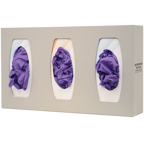 Bowman Dispensers Glove Box Dispenser - Triple - Divided (Model GL300-0212)