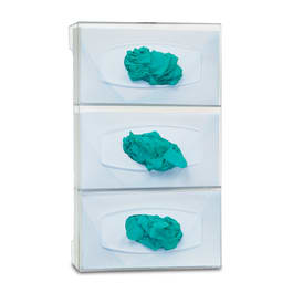 Bowman Dispensers Bowman Polycarbonate Glove Box Dispenser, Triple • 17.08"W x 4.22"D x 10.11"H