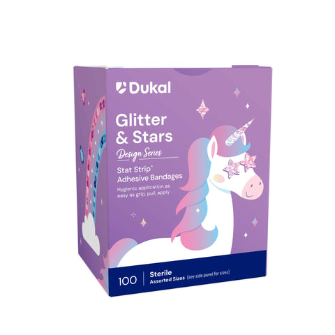 Glitter & Stars Stat StripÂ® Adhesive Bandages 3/4 X 3