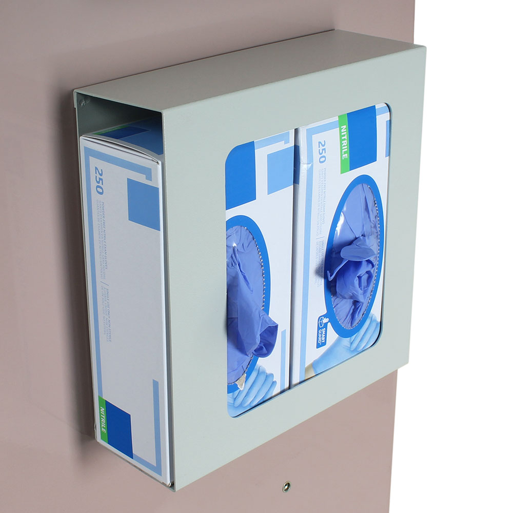 Dual Glove Box Container for M-Series or A-Series Medical Carts, Direct Mount, GLOVEBOX2DM