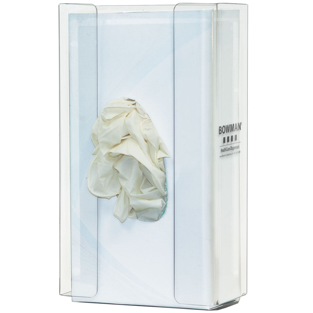 Bowman Glove Box Dispenser Narrow Vertical/Horizontal PETG Clear