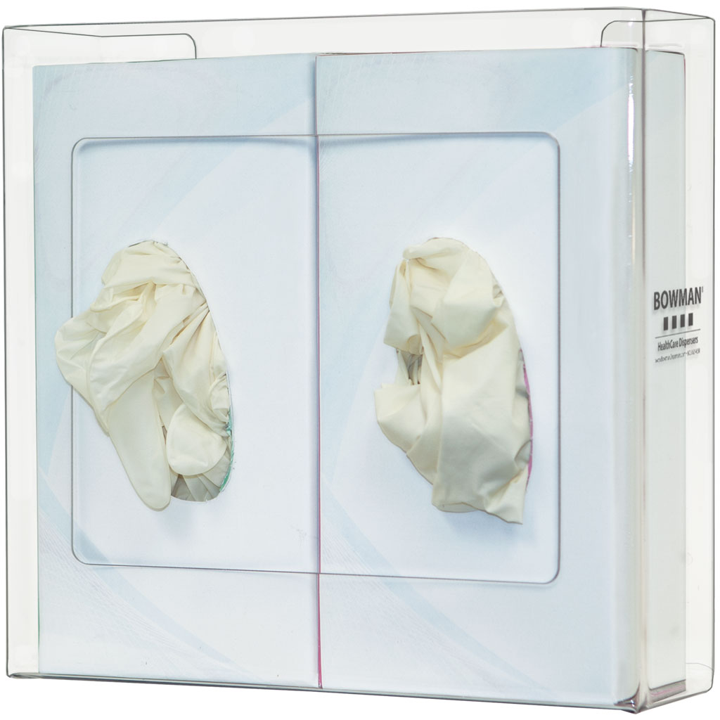 Bowman Glove Box Dispenser Narrow Vertical/Horizontal PETG Clear Secondary image