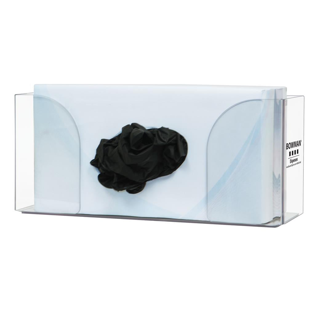 Bowman Glove Box Dispenser Top Loading PETG Clear