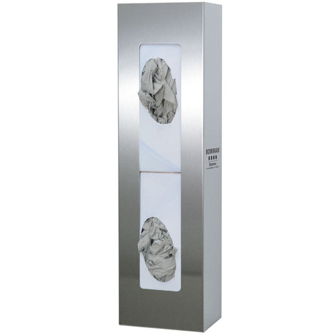 Bowman Glove Box Dispenser Space Saver Stainless Steel