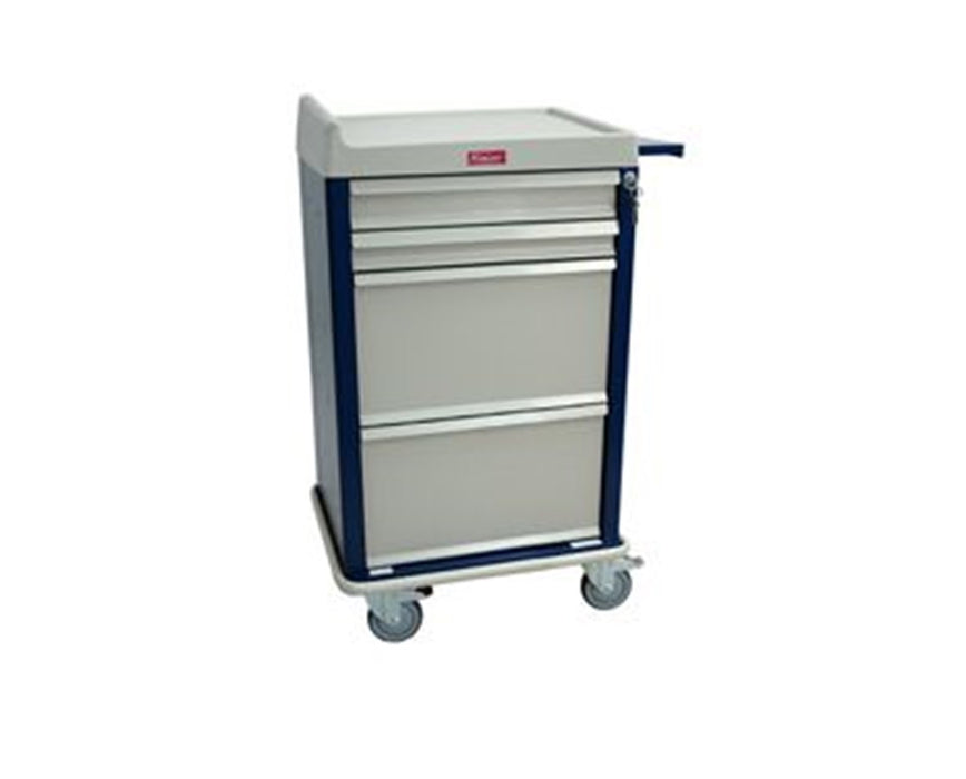 OptimAL Line, All Aluminum, DISPILL Compatible Cart with 18" Self Closing Slides, Single Column Cart with Internal Locki