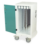 Harloff Tall Savary Dilator Mobile Storage Cabinet with Drying Package, Latch secured, non locking, 36 dilator capacity