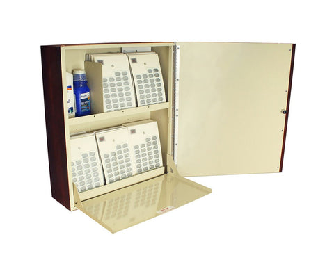 Harloff Wood Vinyl Front In Room Medication Cabinet (20" Wide). American Natural Door Front, Single Door, Single Lock -