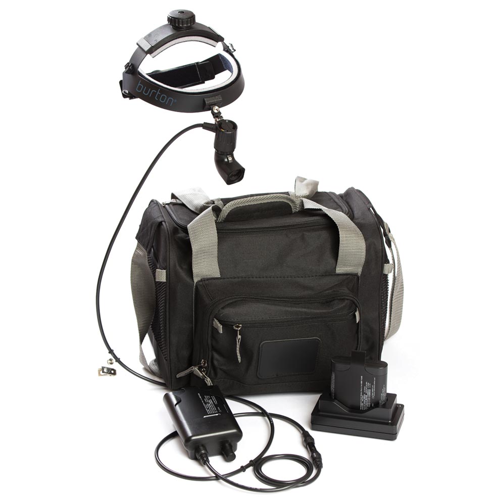 LED Headlight, Battery Pack On Headband, Complete System - alternate view