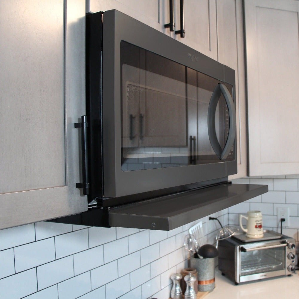 24" wide over-the-range microwave with hood in black
