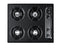 24" wide 4-burner smooth-top cooktop in black