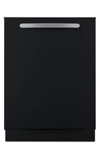 Accucold 24" wide ENERGY STAR certified ADA height dishwasher in black with top-mount controls