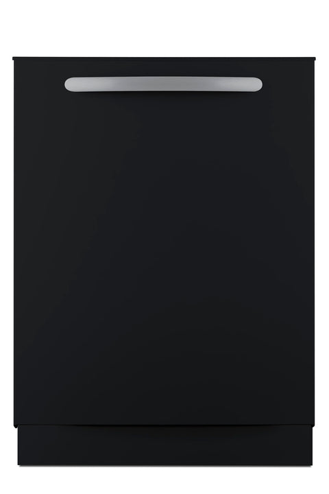 Accucold 24" wide ENERGY STAR certified ADA height dishwasher in black with top-mount controls