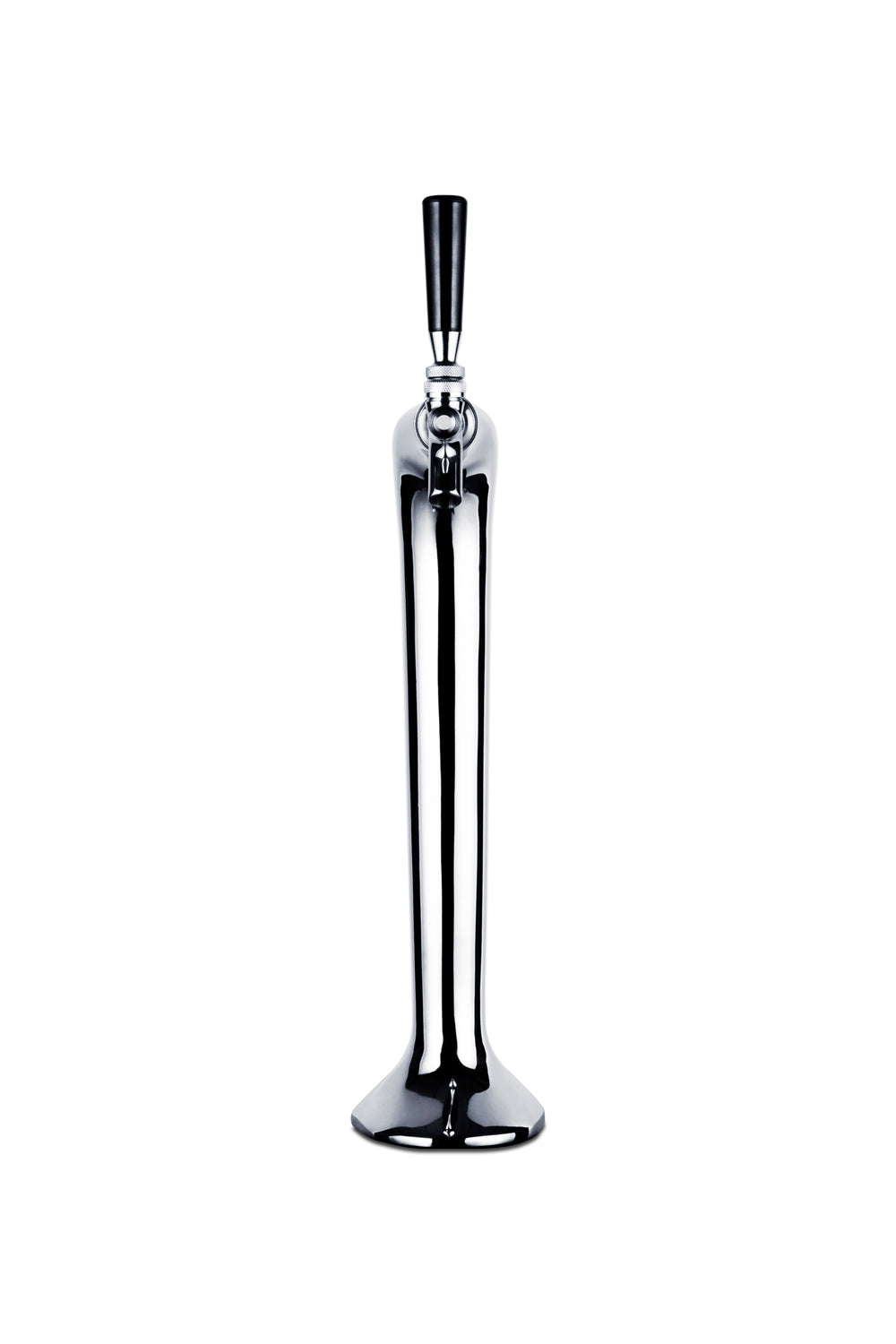 Tapping equipment with single tower in curved design