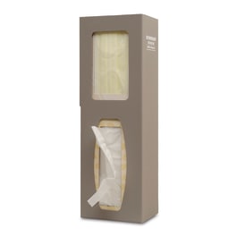 Bowman Dispensers Bowman Aluminum Mask and Tissue Holder • 7.21"W x 4.29"D x 15.11"H