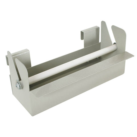 Harloff Tape/Label Dispenser for MRI-Safe carts, aluminum body, brass and aluminum hardware