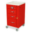 M-Series Cart - Mini Width Short Cabinet with 24" of Vertical Drawer Space, Latch Lock (no key requited), 3 Drawers 1-6"
