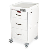 Harloff M-Series Cart - Mini Width Short Cabinet with 24" of Vertical Drawer Space, 5" casters, ELECTRONIC Lock with