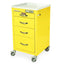 M-Series Short Infection Control Medical Cart, Mini Width, Four Drawers, E-Lock, M3DS1824E04