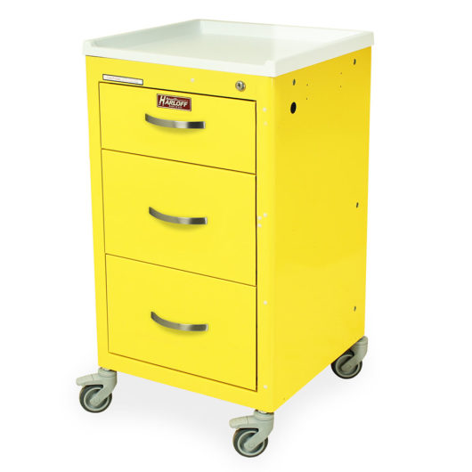 M-Series Short Isolation Mini Cart, Three Drawers, Key Lock, M3DS1824K03 Main image