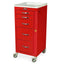 M-Series Narrow Emergency Crash Cart, Tall Height, Five Drawers, Breakaway Lock, M3DS1830B05