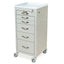 Value Line Narrow 6 drawer cart ,Key locking, with 4-3", 2-9" drawers. Standard Package Includes Top Rail/Push Handle. P