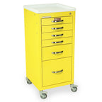 M-Series Tall Infection Control Mini Cart, Six Drawers, Key Lock (Mini Line)