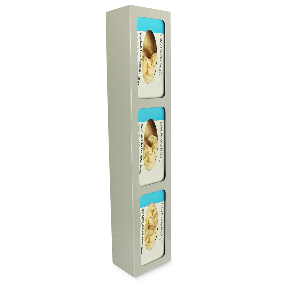 Triple Glove Box Dispenser for M-Series or A-Series Medical Carts, Vertical Mount, GLOVEBOX3VDM Main image