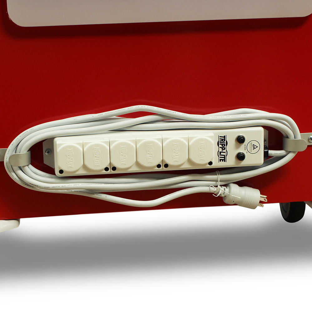 Hospital Grade Electrical Outlet for M-Series or A-Series Carts, 6 Socket, MD-OUTLET6