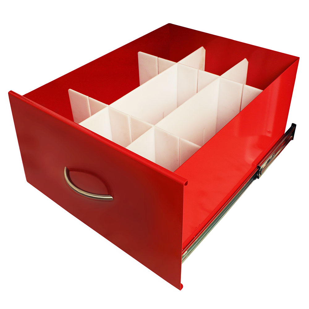 Harloff Set of 3 Drawer dividers, Front to Back, for Mxx18 cart 9 inch drawer, (Short)