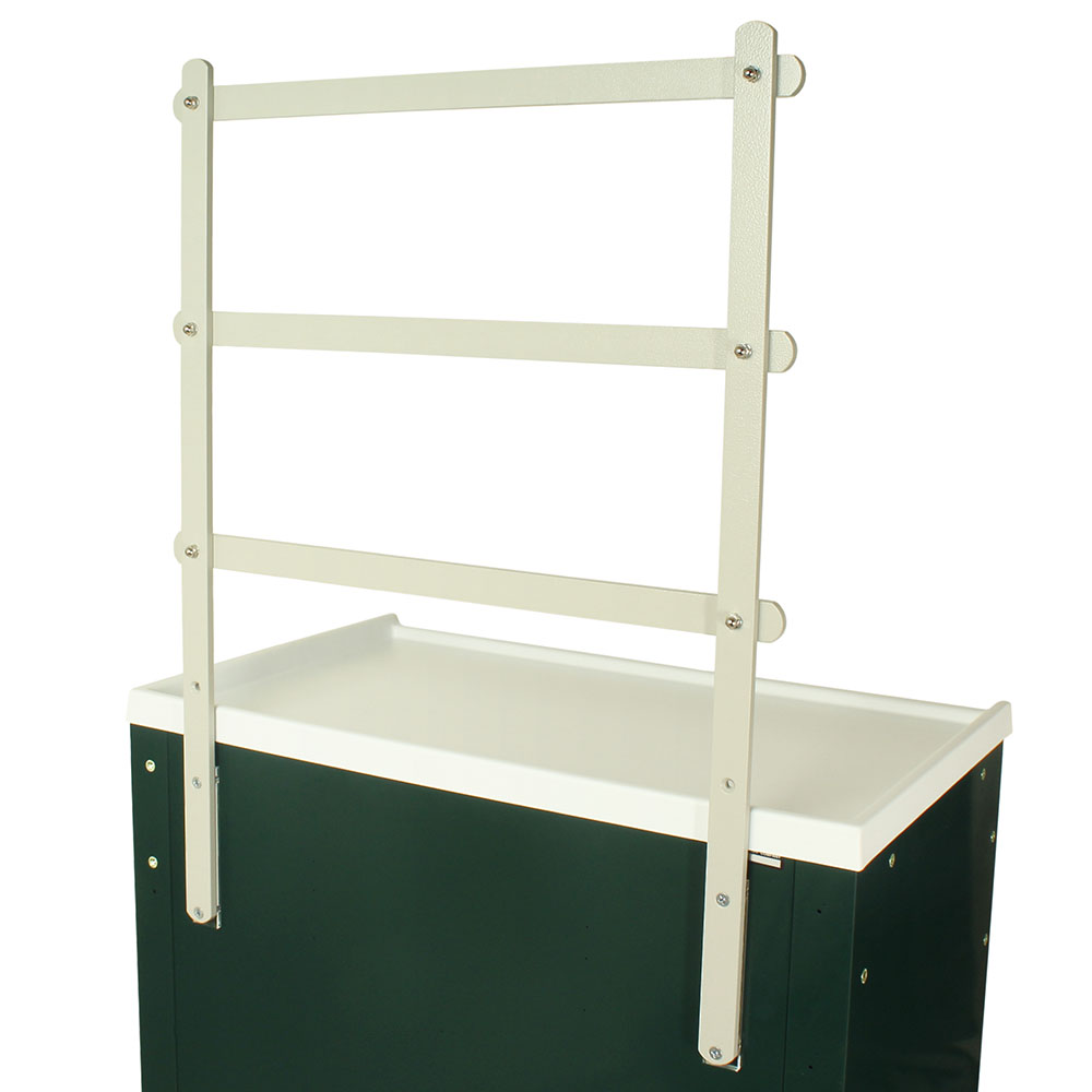 Harloff Raised Back Rail System With 3-24" Rails – MD24-RBR3-FI Secondary image