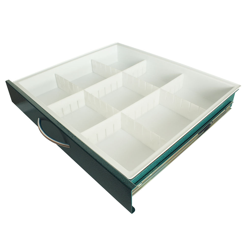 Basic MDS24 Adjustable Plastic Dividers with Insert Tray, 3 Inch Drawers, MD24-TRAYDIV3-B Main image