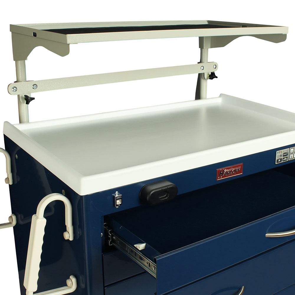 Harloff Adjustable Height Single Overhead Shelf and one Accessory Bar – MD30-ADJSHLFBAR1-FI Secondary image