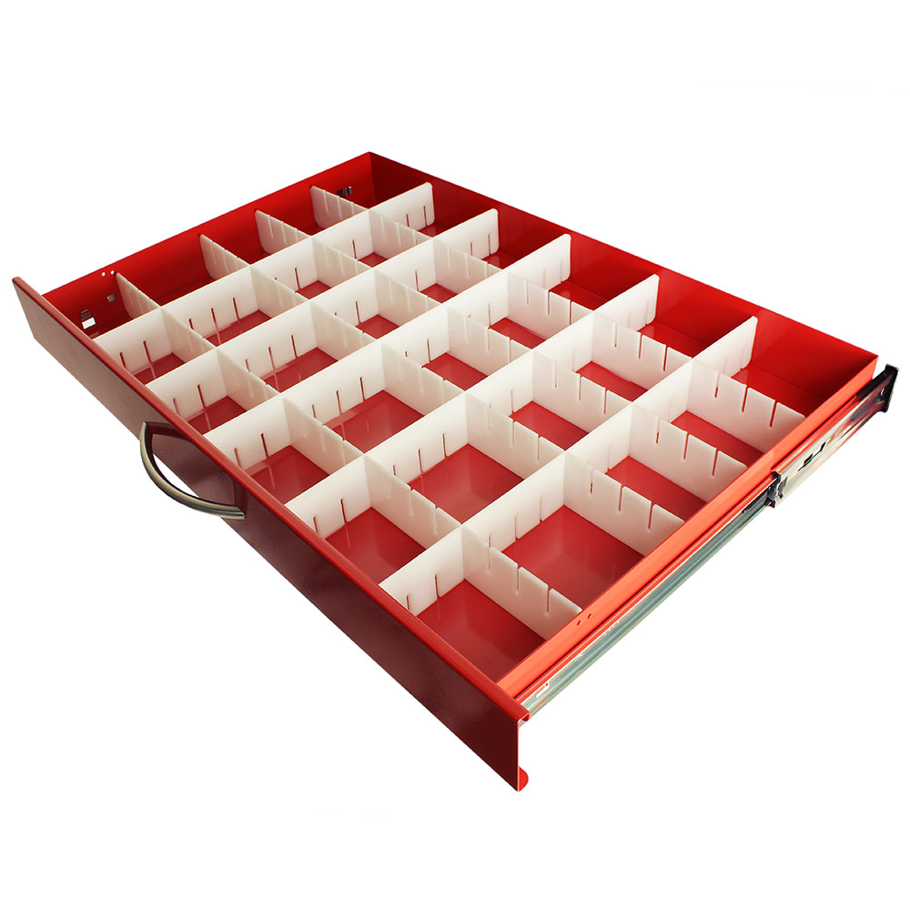 Set of 3 Drawer dividers, Left to Right, for Mxx18 cart 9 inch drawer (Long)