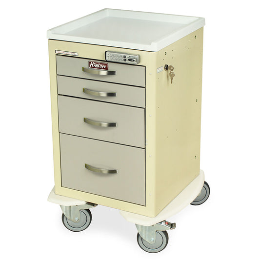 M-Series X-Short Procedure Cart, Mini Width, Four Drawers, E-Lock, MDS1821E14