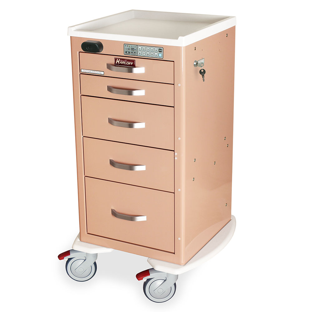 Harloff M-Series Cart - Mini Width Medium Cabinet with 27" of Vertical Drawer Space – MDS1827WKC15