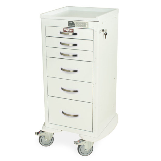 M-Series Tall Anesthesia Cart, Mini Width, Six Drawers, Electronic Keypad Lock, MDS1830EKC06 Main image