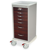 M-Series Cart - Mini Width XShort Cabinet with 21" of Vertical Drawer Space, Breakaway Lock, 7 Drawers 7-3. Standard Pa