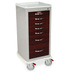 M-Series Cart - Mini Width XShort Cabinet with 21" of Vertical Drawer Space, Key Lock, 3 Drawers 2-6, 1-9. Standard Pa