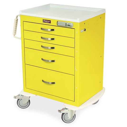 M-Series Short Isolation Cart, Medium Width, Five Drawers, E-Lock, MDS2424E05