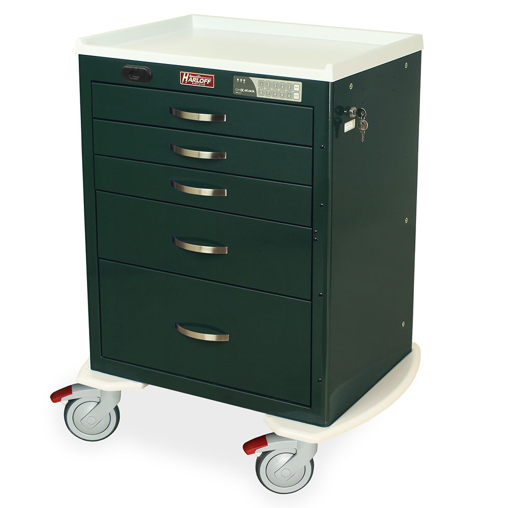 Harloff M-Series Cart - Medium Width Short Cabinet with 24" of Vertical Drawer Space – MDS2424ELP14