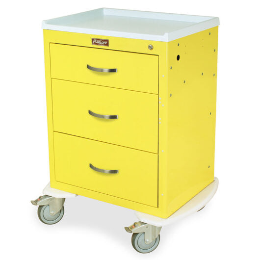 M-Series Key Locking Isolation Cart, Short Height, Medium Width, Three Drawers, MDS2424K03 Main image