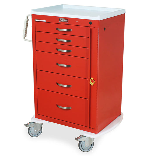 M-Series Tall Instant Access Crash Cart, Medium Width, Six Drawers, Breakaway Lock, MDS2430B06