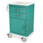 M-Series Medium Width Cart, Two Drawers, Equipment Holder with Door, Key Lock, MDS2430KC4+MD24-DRW18-EHDR