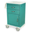 M-Series Medium Width Cart, Three Drawers, Equipment Holder with Door, Key Lock, MDS2430KC4+MD24-DRW18-EHDR