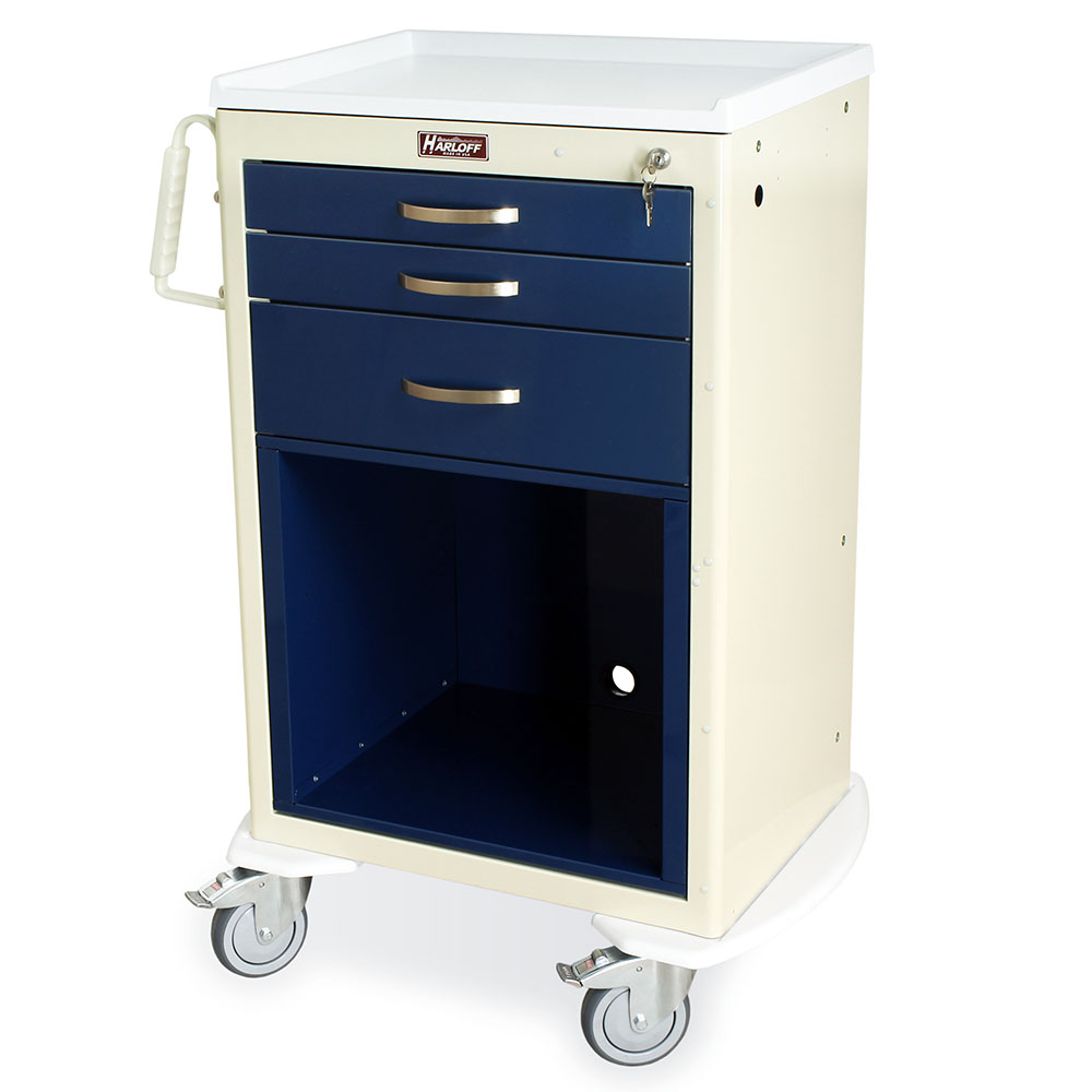 Equipment Holder Shelf for MDS24 Carts with all locks, Steel, 2" Cable pass through hole in rear with grommet (upgr Secondary image